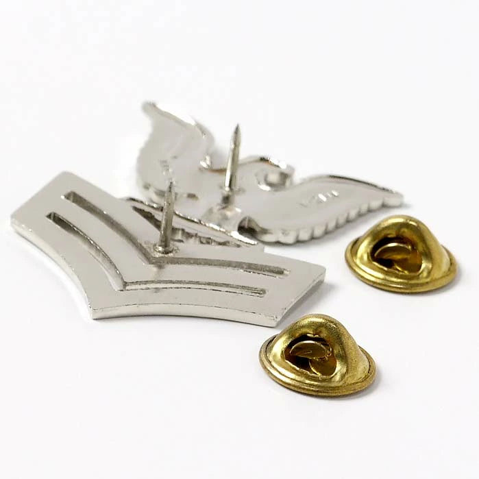 アメリカ海軍 U.S.NAVY シルバー ファーストクラス 階級章キャップバッジ 新品 17N-