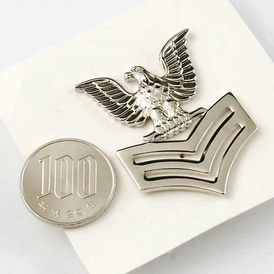 アメリカ海軍 U.S.NAVY シルバー ファーストクラス 階級章キャップバッジ 新品 17N-