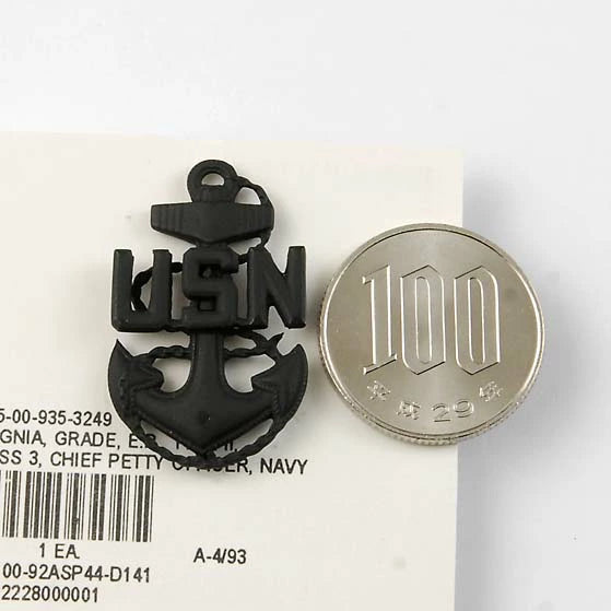 アメリカ海軍 U.S.NAVY ブラック イカリバッジ 新品 17NG-