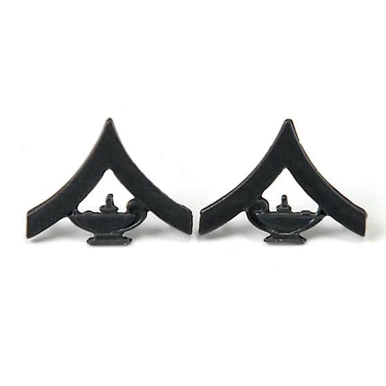 【1ペア】アメリカ海兵隊 USMC ブラック ランプ階級章 新品