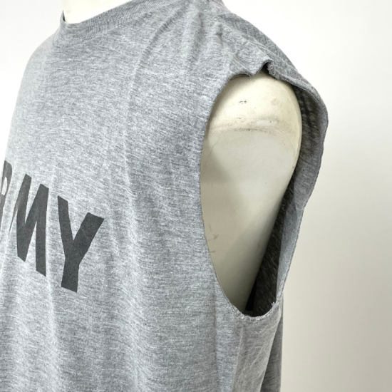 アメリカ軍 U.S.ARMY グレー 前期型 IPFU リメイク マッスルTシャツ USED T45UMC-