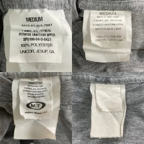 アメリカ軍 U.S.ARMY グレー 前期型 IPFU リメイク マッスルTシャツ USED T45UMC-