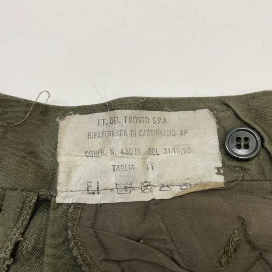 イタリア軍 OD ニーパッド付 コンバットパンツ USED 701U=