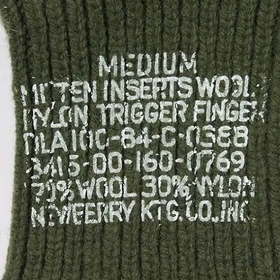 アメリカ軍 OD トリガーフィンガーミトン ライナーグラブ USED 27U-LINER-