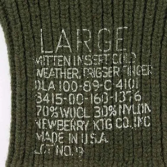 アメリカ軍 OD トリガーフィンガーミトン ライナーグラブ USED 27U-LINER-