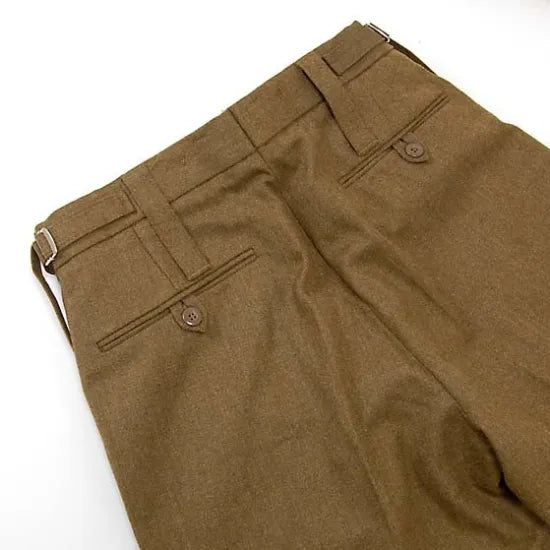 【スモール&ビッグ特価】イギリス陸軍 ARMY ブラウン ウール100% No.2 バラック ドレスパンツ 新品 =