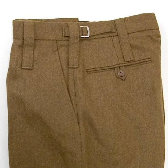 【スモール&ビッグ特価】イギリス陸軍 ARMY ブラウン ウール100% No.2 バラック ドレスパンツ 新品 =