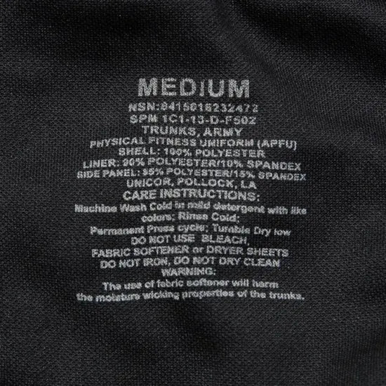 アメリカ軍 U.S.ARMY ブラック 後期型 APFU トレーニング ショートパンツ ニアニュー PT-SHORTS-GN2-