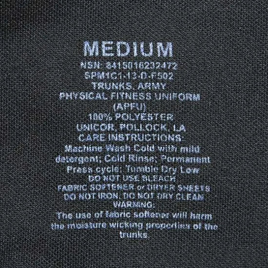 アメリカ軍 U.S.ARMY ブラック 後期型 APFU トレーニング ショートパンツ ニアニュー PT-SHORTS-GN2-