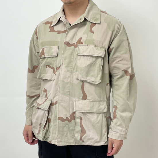 アメリカ軍 3カラーデザートカモ ノンリップ DCU コンバットジャケット USED A8U=
