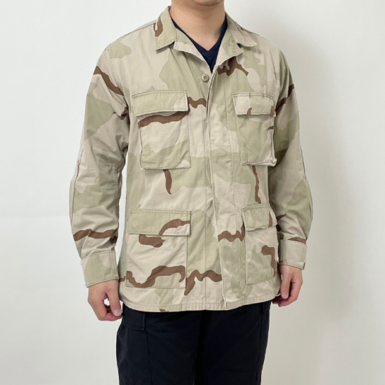 アメリカ軍 3カラーデザートカモ リップストップ DCU コンバットジャケット USED A8RU=