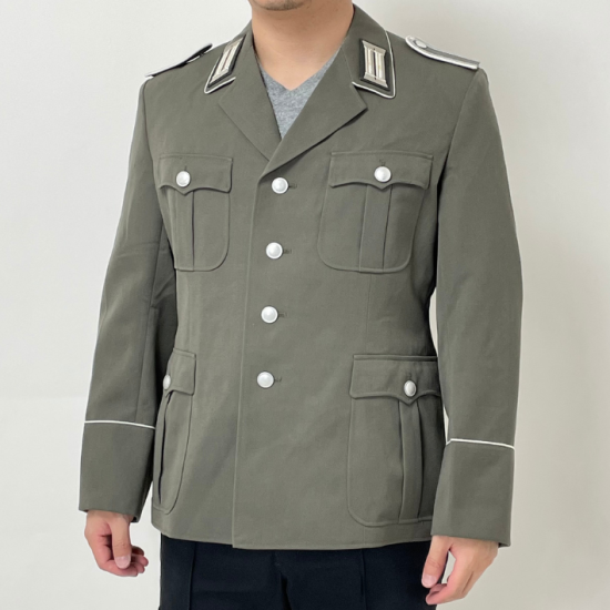 旧東ドイツ軍 NVA ARMY グレー ギャバジン ドレスジャケット ワッペン付 新品 G35NW