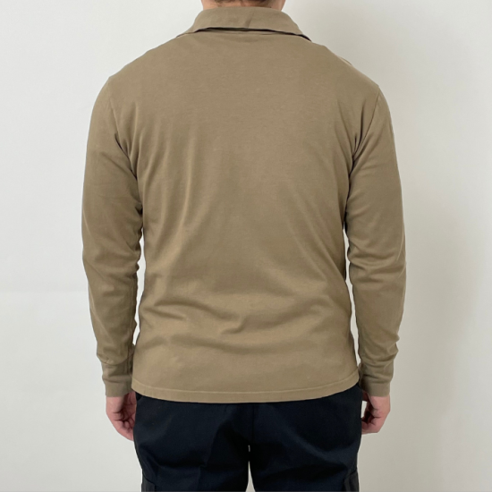 ドイツ軍 コヨーテブラウン ハーフジップ トリコットプルオーバーシャツ USED G21KU-