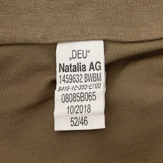 ドイツ軍 コヨーテブラウン ハーフジップ トリコットプルオーバーシャツ USED G21KU-