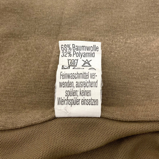 ドイツ軍 コヨーテブラウン ハーフジップ トリコットプルオーバーシャツ USED G21KU-