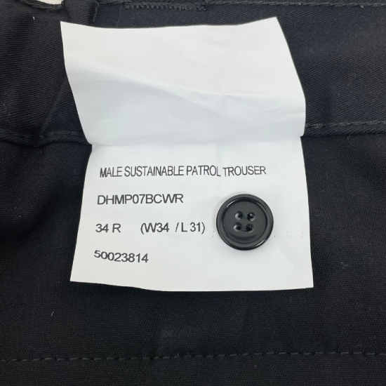 イギリス警察 POLICE ブラック サステナブル パトロール ストレッチパンツ 新品 240N=