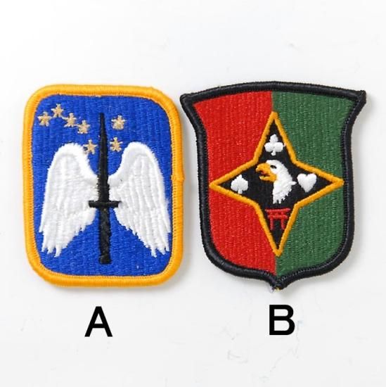 アメリカ軍 カラー ベルクロ付 部隊章ワッペン 新品 -