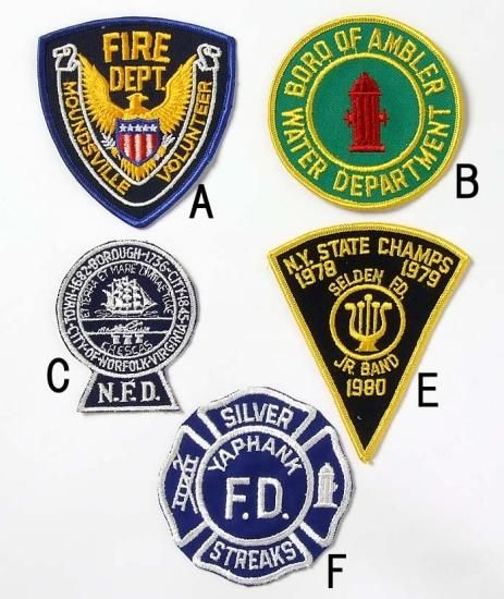 アメリカ消防 Fire Dept. ビンテージワッペン 新品 FD1-