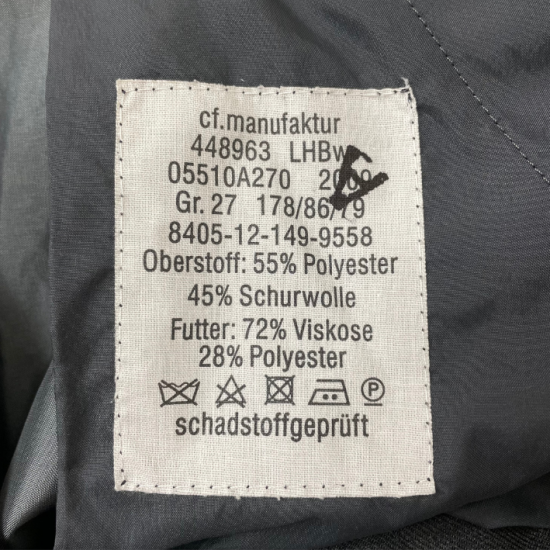 ドイツ軍 ダークグレー オフィサーパンツ USED 327GU=