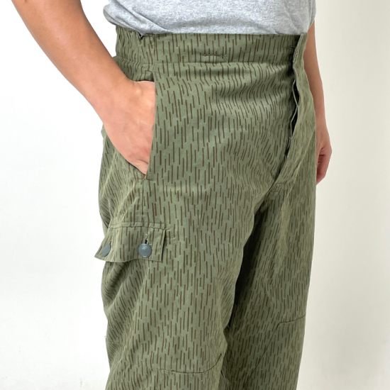 旧東ドイツ軍 NVA レインドロップカモ ダブルニー カーゴパンツ 新品 =