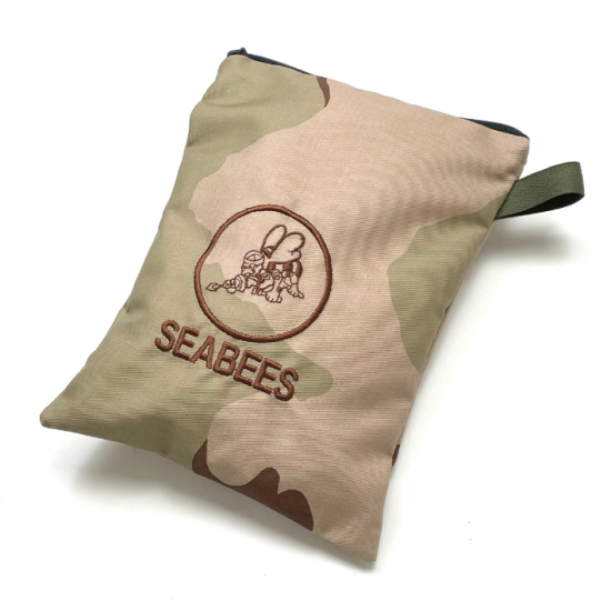 アメリカ軍 SEABEES デザートカモ リメイクポーチ 新品 51N-