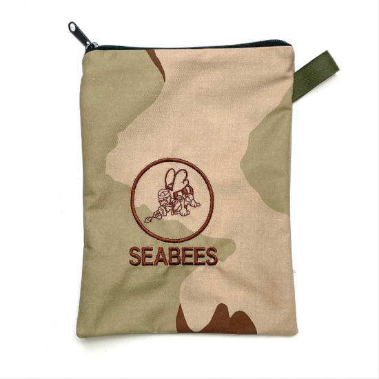 アメリカ軍 SEABEES デザートカモ リメイクポーチ 新品 51N-