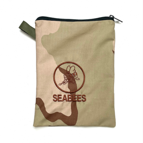 アメリカ軍 SEABEES デザートカモ リメイクポーチ 新品 51N-
