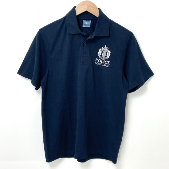 イギリス・スコットランド警察 POLICE SCOTLAND ネイビー ポロシャツ 新品 B60NN-