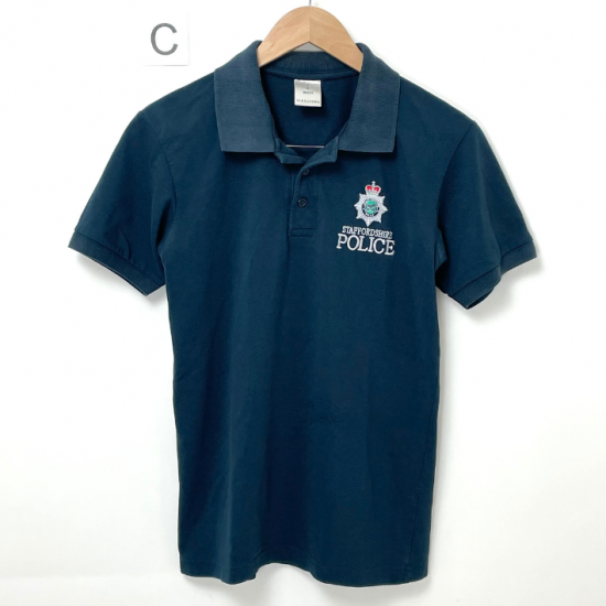 イギリス警察関連 POLICE ネイビー ポロシャツ USED B60NU-