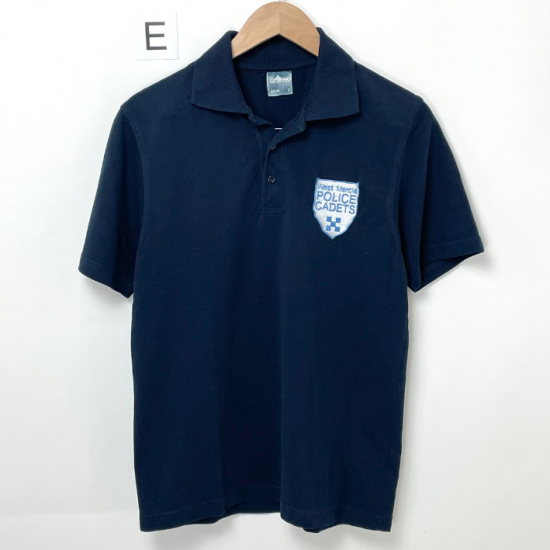 イギリス警察関連 POLICE ネイビー ポロシャツ USED B60NU-