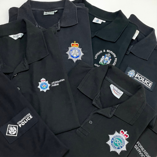 イギリス警察関連 POLICE ブラック ポロシャツ USED B60BU-