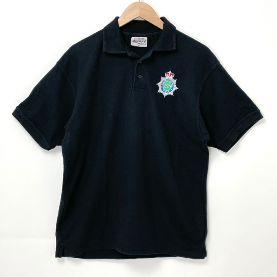 イギリス警察関連 POLICE ブラック ポロシャツ USED B60BU-