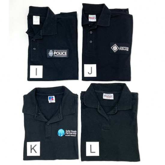 イギリス警察関連 POLICE ブラック ポロシャツ USED B60BU-