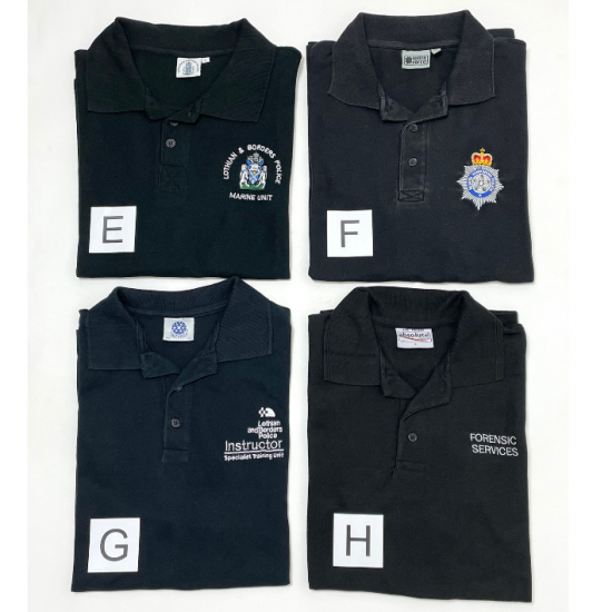 【レディース特価】イギリス警察関連 POLICE ブラック レディース ポロシャツ USED -