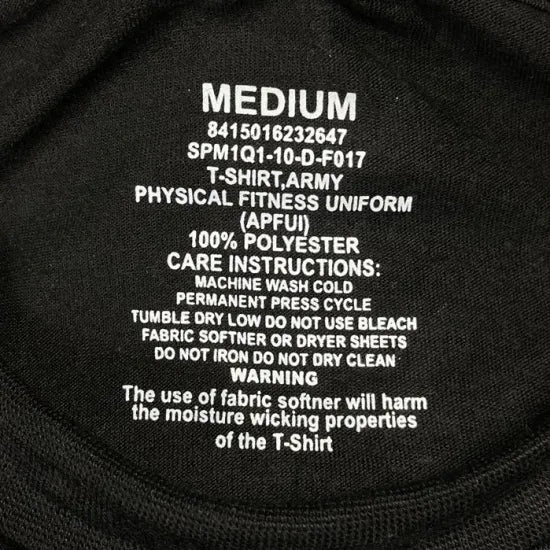 アメリカ軍 U.S.ARMY ブラック 後期型 APFU トレーニング ロングTシャツ USED T45BLU-