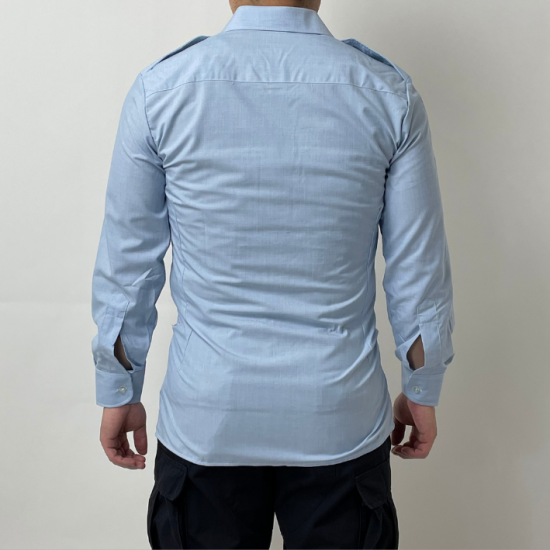 フランス軍 ライトブルー ドレスシャツ 新品 F67N-