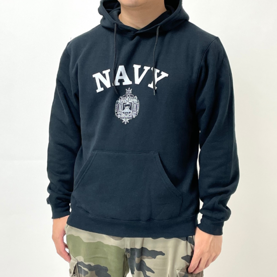 アメリカ海軍兵学校 U.S.N.A. ブラック SOFFE フード付きスウェットシャツ 新品