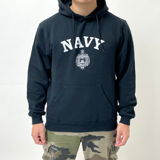 アメリカ海軍兵学校 U.S.N.A. ブラック SOFFE フード付きスウェットシャツ 新品