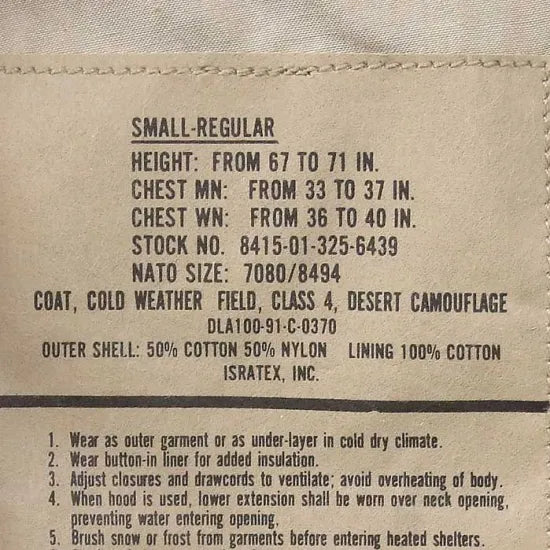 アメリカ軍 3カラーデザートカモ M-65 フィールドジャケット 上質USED A7N3