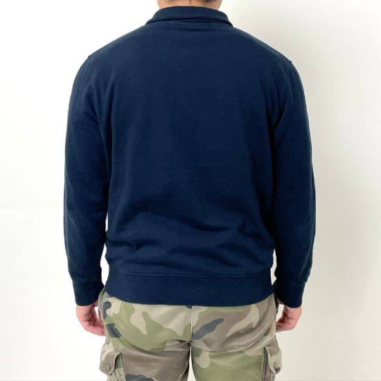 ドイツ消防 FEUERWEHR ネイビー ハーフジップ スウェットシャツ USED G36U=