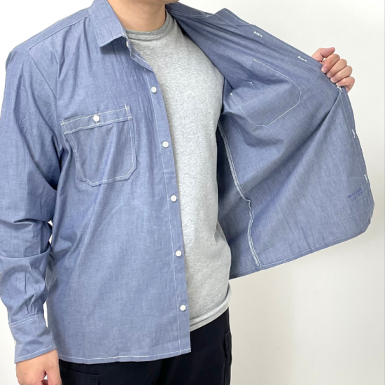 ドイツ NAVY ダンガリーシャツ 新品 -