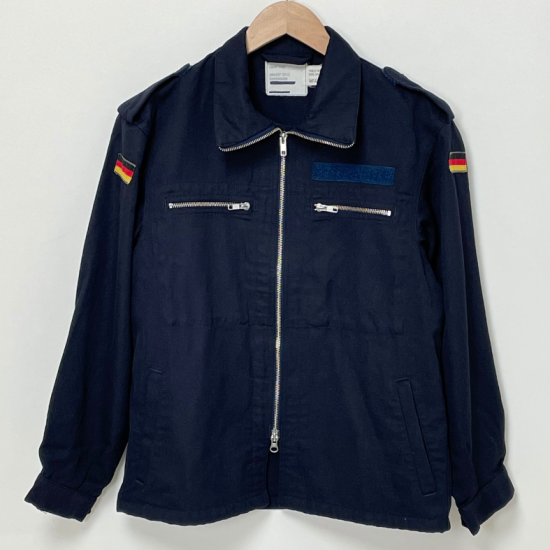 【1点物】ドイツ海軍 ネイビー アラミド シルバージッパー デッキジャケット USED GR17=