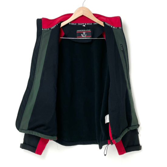 【1点物】イギリス軍 4 RIFLES ダークグリーン ソフトシェルジャケット Lサイズ USED UK237