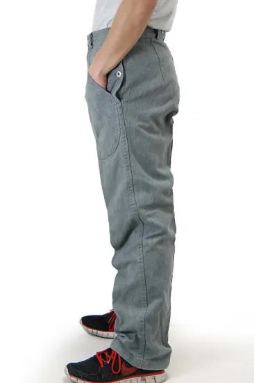 ビッグ特価、スイス軍 前期型 デニム ワークパンツ メタルボタン USED 786VU