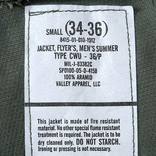 アメリカ軍 CWU-36/P フライトジャケット 上質USED A21N3