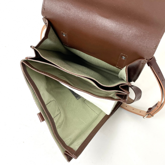 旧東ドイツ軍 NVA ブラウン PVC マップケース ショルダーバッグ ニアニュー 102N2