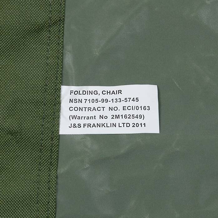 イギリス軍 OD フォールディングチェア 新品 184N