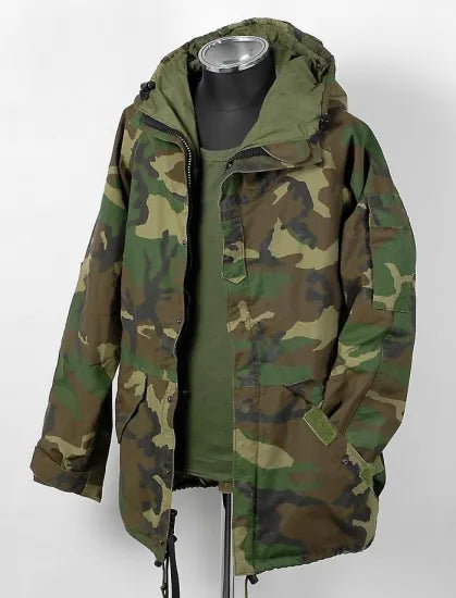 アメリカ軍 U.S.ARMY ウッドランドカモ GORE-TEX/ゴアテックス ECWCS Gen1 パーカー BランクUSED 404U2