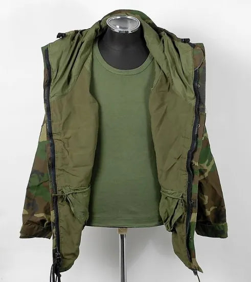 アメリカ軍 U.S.ARMY ウッドランドカモ GORE-TEX/ゴアテックス ECWCS Gen1 パーカー BランクUSED 404U2