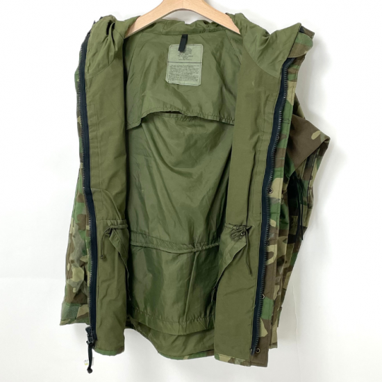 アメリカ軍 U.S.ARMY ウッドランドカモ GORE-TEX/ゴアテックス ECWCS Gen1 パーカー BランクUSED 404U2